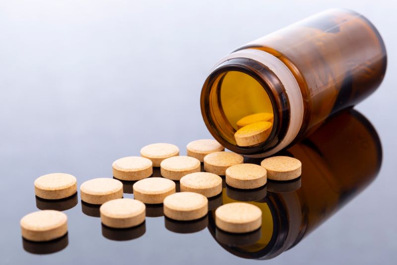 medication prescription pills in bottle